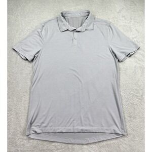 Lululemon Evolution Polo Shirt Mens Medium Lilac Short Sleeve Golf Tennis Preppy